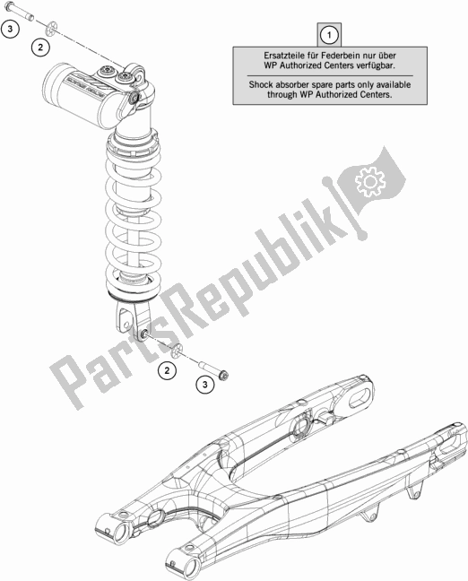 All parts for the Shock Absorber of the Husqvarna FR 450 Rally EU 2019