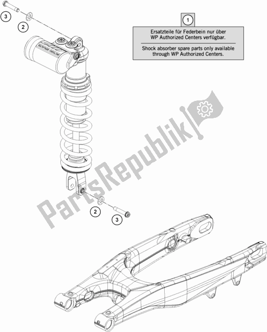 All parts for the Shock Absorber of the Husqvarna FR 450 Rally EU 2019