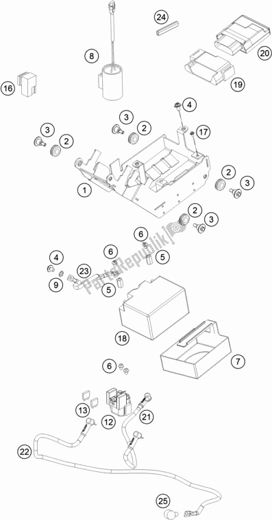 Toutes les pièces pour le Batterie du Husqvarna FR 450 Rally EU 2020