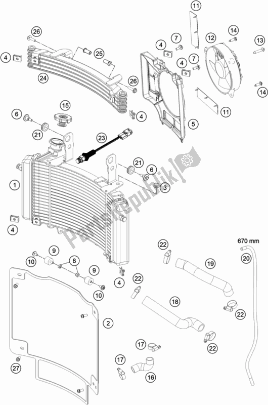 Tutte le parti per il Sistema Di Raffreddamento del Husqvarna FR 450 Rally EU 2020