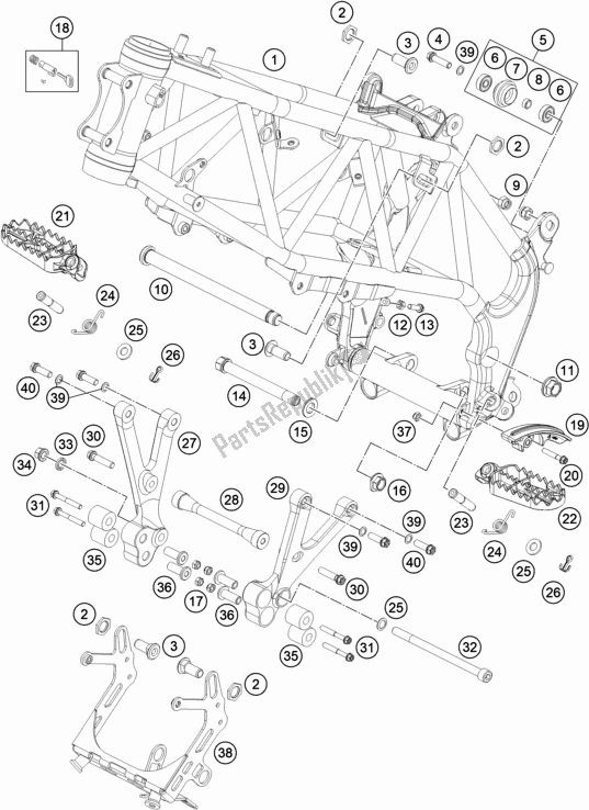 All parts for the Frame of the Husqvarna FR 450 Rally EU 2020