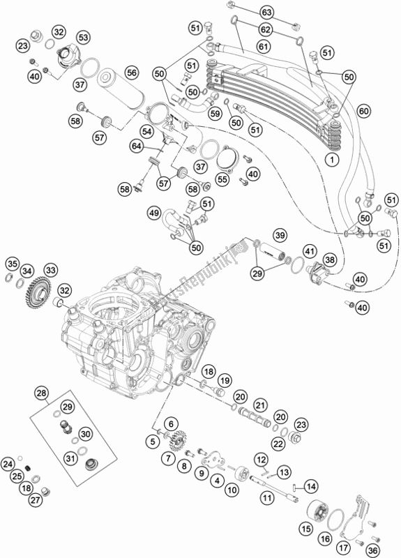 All parts for the Lubricating System of the Husqvarna FR 450 Rally EU 2020