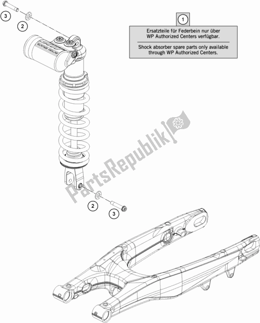 All parts for the Shock Absorber of the Husqvarna FR 450 Rally EU 2020