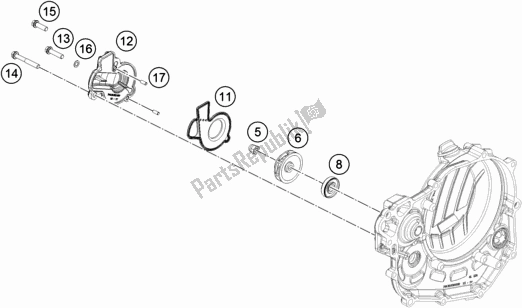 All parts for the Water Pump of the Husqvarna FR 450 Rally EU 2020