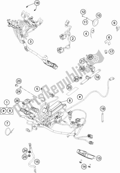 Toutes les pièces pour le Faisceau De Câblage du Husqvarna FR 450 Rally EU 2020