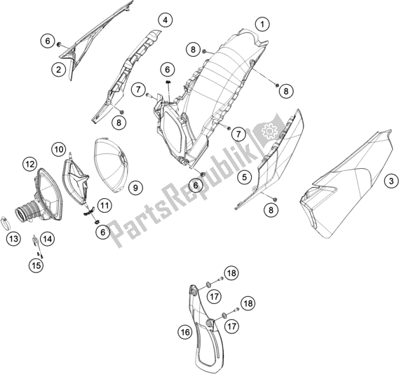 Toutes les pièces pour le Filtre à Air du Husqvarna FS 450 2019