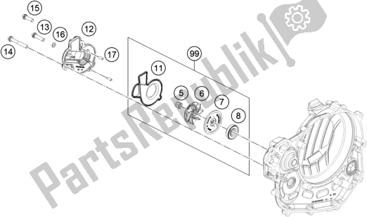 Todas las partes para Bomba De Agua de Husqvarna FS 450 2019