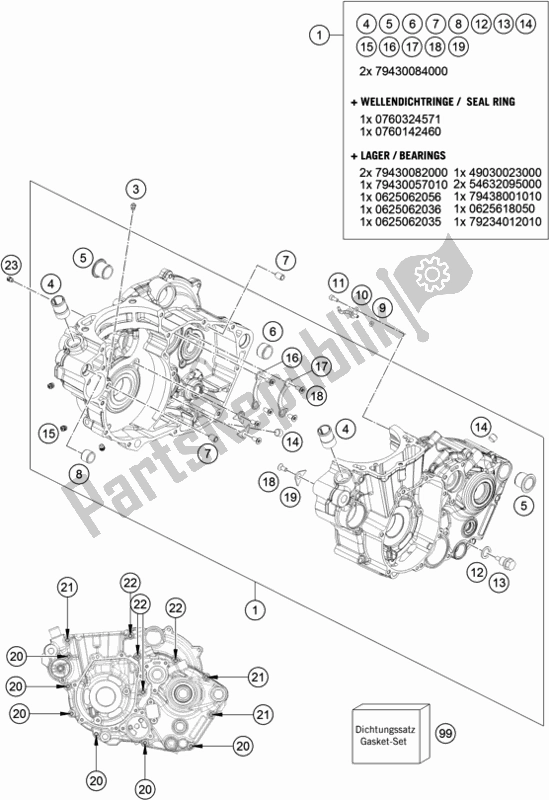 Todas as partes de Caixa Do Motor do Husqvarna FS 450 2020