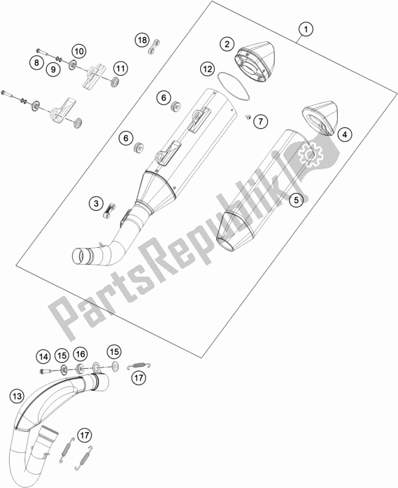 Toutes les pièces pour le Système D'échappement du Husqvarna FS 450 2020