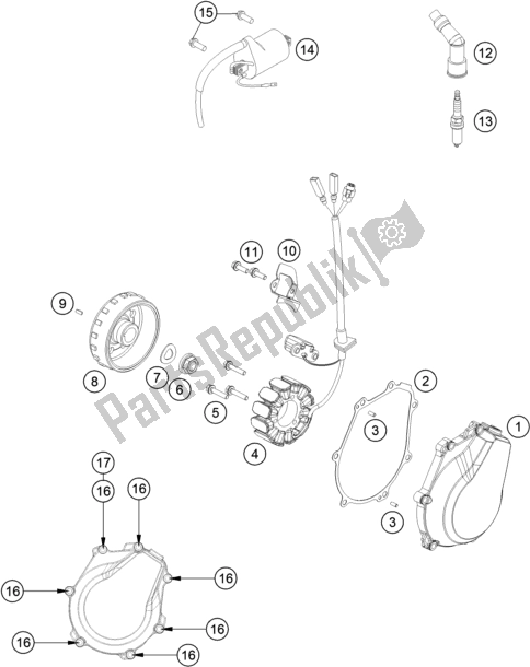 All parts for the Ignition System of the Husqvarna FS 450 EU 2016