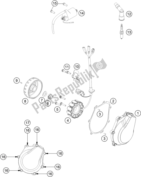Tutte le parti per il Sistema Di Accensione del Husqvarna FS 450 EU 2017