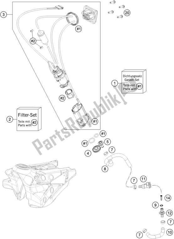 Wszystkie części do Pompa Paliwowa Husqvarna FS 450 EU 2018