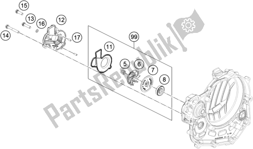 Todas as partes de Bomba De água do Husqvarna FS 450 EU 2019