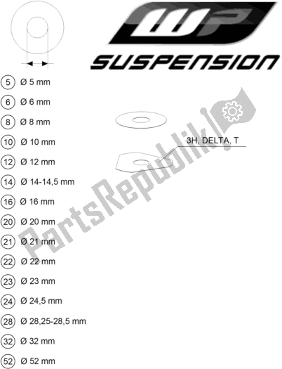 Todas as partes de Shims Wp Para Configuração do Husqvarna FS 450 EU 2019