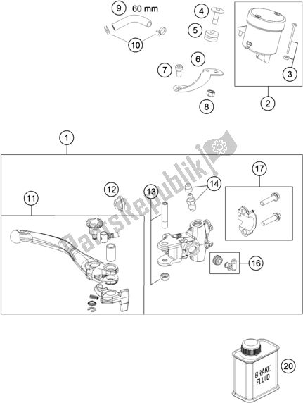 Tutte le parti per il Front Brake Control del Husqvarna FS 450 EU 2020