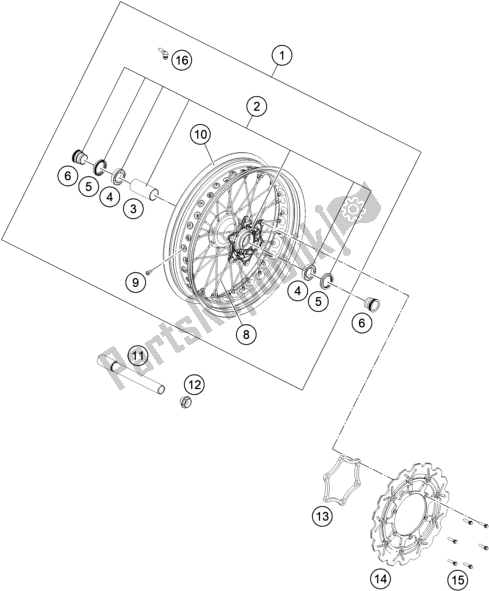 Toutes les pièces pour le Roue Avant du Husqvarna FS 450 EU 2021