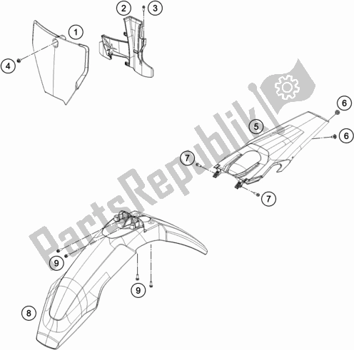 Toutes les pièces pour le Masque, Ailes du Husqvarna FS 450 EU 2021