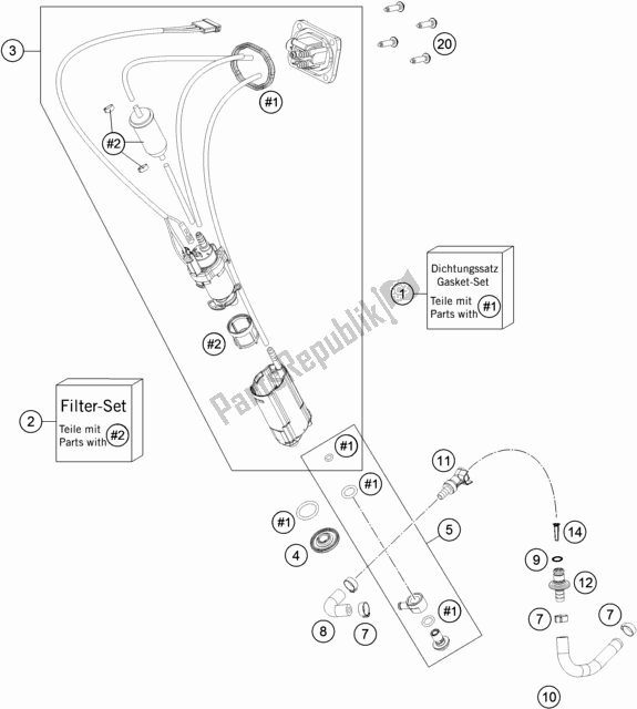 Todas las partes para Bomba De Combustible de Husqvarna FX 350 2019