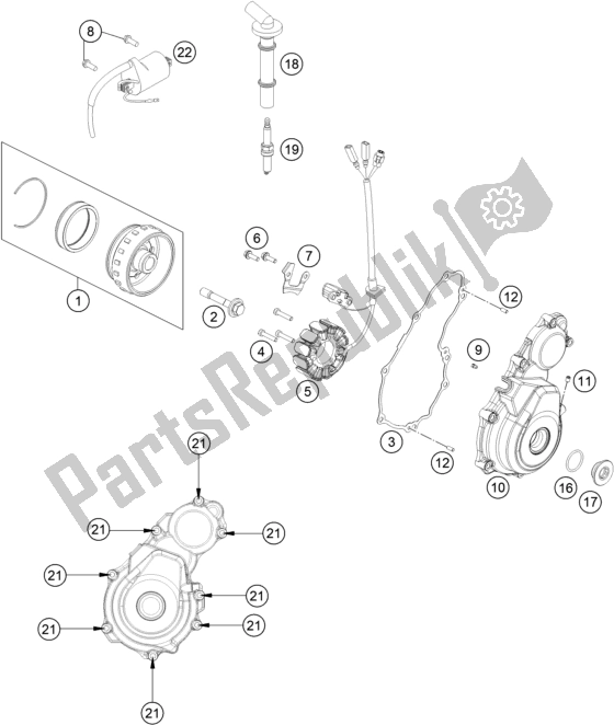 Todas as partes de Sistema De Ignição do Husqvarna FX 350 2019