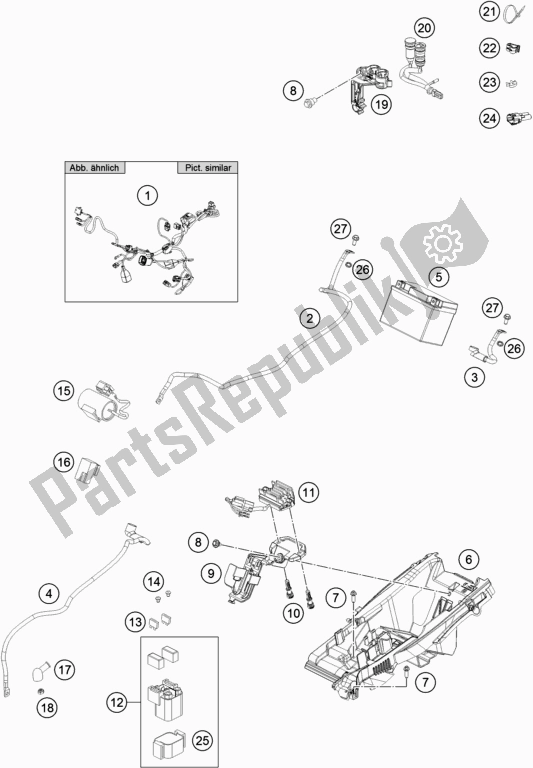 All parts for the Wiring Harness of the Husqvarna FX 350 2019