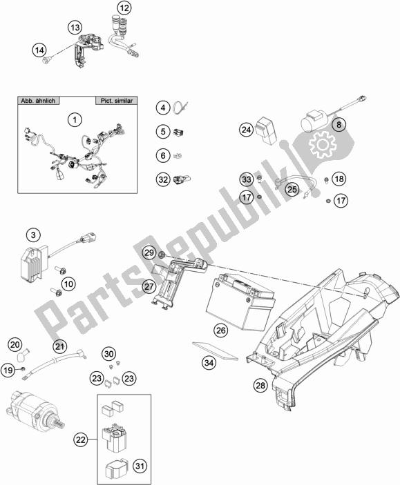 All parts for the Wiring Harness of the Husqvarna FX 350 US 2017