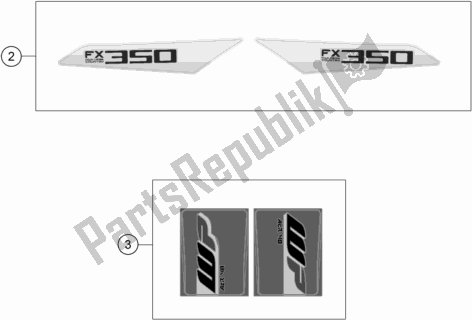 Todas as partes de Decalque do Husqvarna FX 350 US 2018