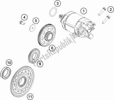 Wszystkie części do Rozrusznik Elektryczny Husqvarna FX 450 US 2017