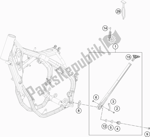 Toutes les pièces pour le Béquille Latérale / Centrale du Husqvarna FX 450 US 2017