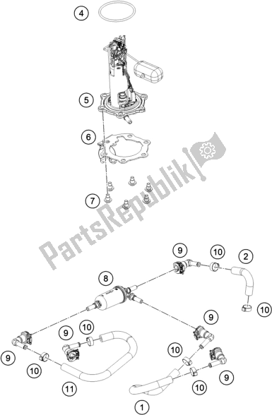 Tutte le parti per il Pompa Di Benzina del Husqvarna Svartpilen 250-B. D. 2021