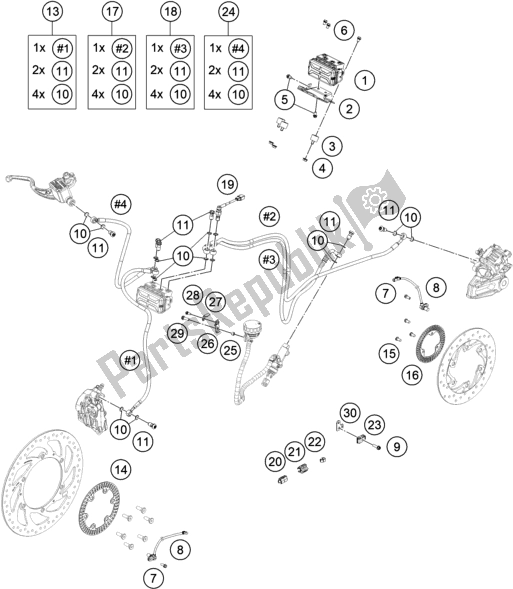 Todas las partes para Sistema Antibloqueo Abs de Husqvarna Svartpilen 250-B. D. EU5 KR 2505 2020