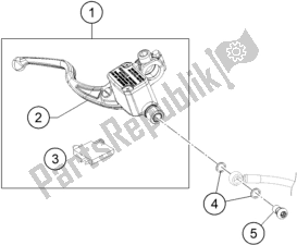 Todas las partes para Front Brake Control de Husqvarna Svartpilen 250-B. D. EU5 KR 2505 2020