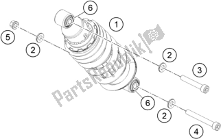 Todas las partes para Amortiguador de Husqvarna Svartpilen 250-B. D. EU5 KR 2505 2020