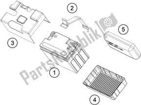 All parts for the Battery of the Husqvarna Svartpilen 401-B. D. 2020