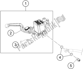 All parts for the Front Brake Control of the Husqvarna Svartpilen 401-B. D. 2020