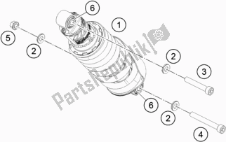 All parts for the Shock Absorber of the Husqvarna Svartpilen 401-B. D. 2021