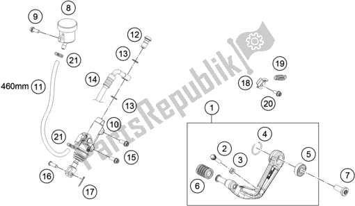 Todas as partes de Controle De Freio Traseiro do Husqvarna Svartpilen 401 EU 2018