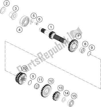 Toutes les pièces pour le Transmission I - Arbre Principal du Husqvarna Svartpilen 401 EU 2018