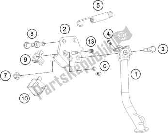 Wszystkie części do Podstawka Boczna / ? Rodkowa Husqvarna Svartpilen 401 EU 2019