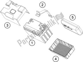 All parts for the Battery of the Husqvarna Svartpilen 401 EU 2020