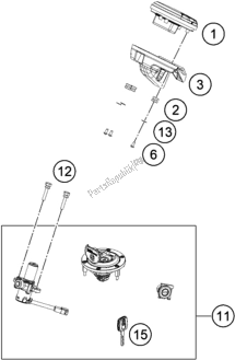 All parts for the Instruments / Lock System of the Husqvarna Svartpilen 401 EU 2020