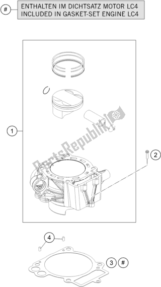 All parts for the Cylinder of the Husqvarna Svartpilen 701 EU 2019