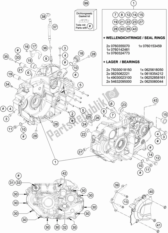 Tutte le parti per il Cassa Del Motore del Husqvarna Svartpilen 701 EU 2019