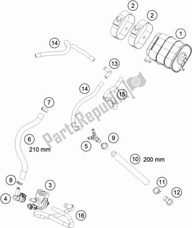 Tutte le parti per il Contenitore Per Evaporazione del Husqvarna Svartpilen 701 EU 2019