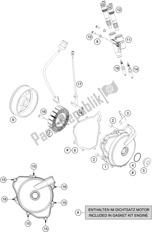 All parts for the Ignition System of the Husqvarna Svartpilen 701 EU 2019