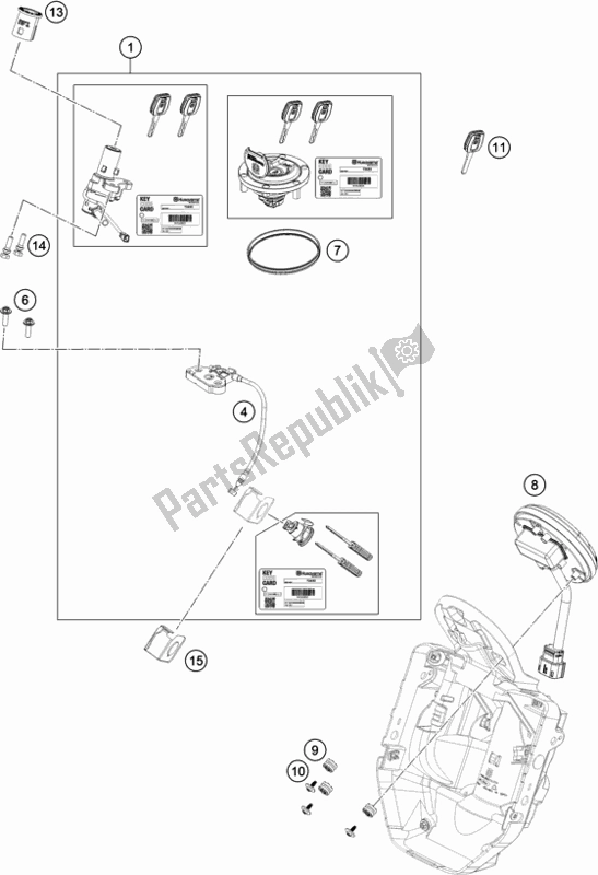 Wszystkie części do Instrumenty / System Zamków Husqvarna Svartpilen 701 EU 2019