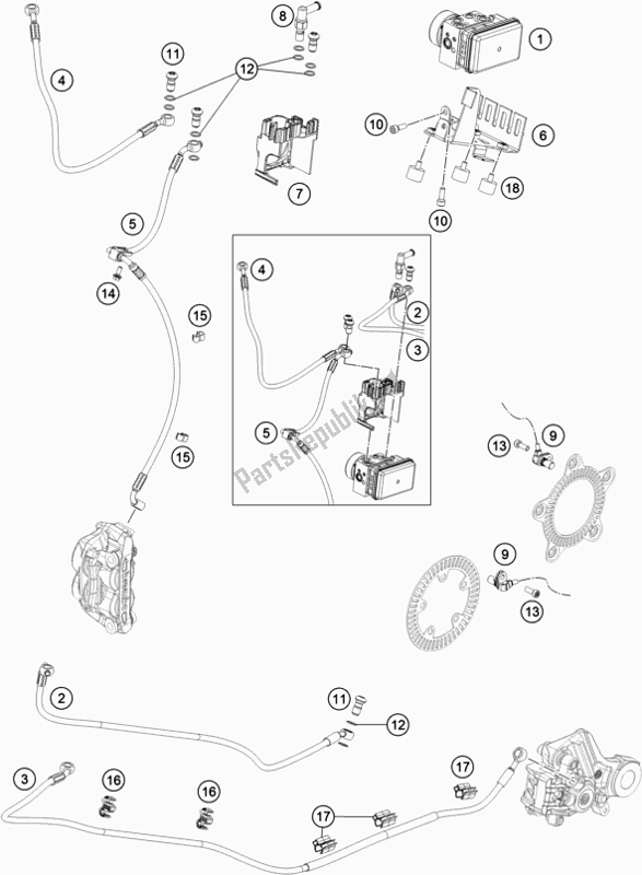 All parts for the Antiblock System Abs of the Husqvarna Svartpilen 701 EU 2020