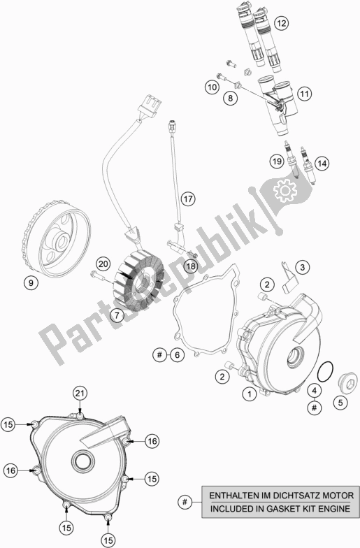 Todas as partes de Sistema De Ignição do Husqvarna Svartpilen 701 EU 2020