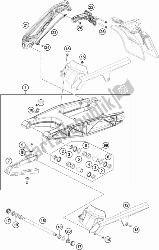 Wszystkie części do Rami? Wahad? Owe Husqvarna Svartpilen 701 EU 2020