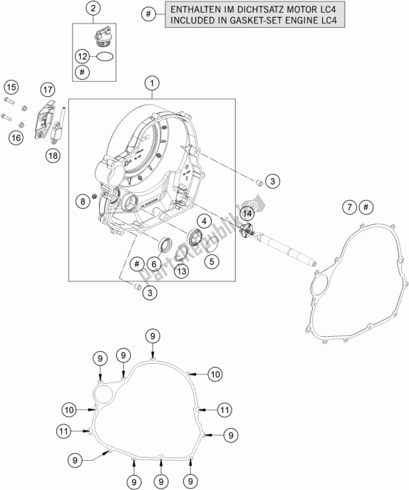 Todas las partes para Tapa Del Embrague de Husqvarna Svartpilen 701 Style EU 2019