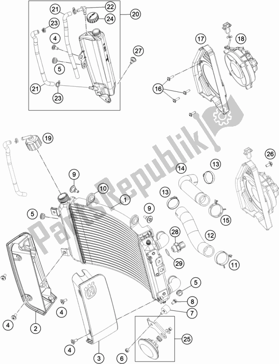 Wszystkie części do System Ch? Odzenia Husqvarna Svartpilen 701 Style EU 2019